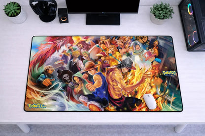 One Piece "Luffy Manga Chronicles" XXL Gaming Mousepad – 24" x 12" Aesthetic Desk Mat- Poketcg.in