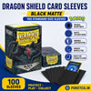Dragon Shield Black Matte Sleeves Standard Size "Single sleeve" - PokeTCG