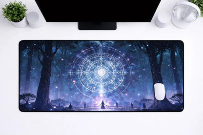 Aesthetic "Mystic Ritual" XXL Gaming Mousepad – 24" x 12" Enchanted Forest Desk Mat - Poketcg.in