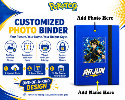 Personalized Photo TCG Binder – Custom Name 9 Pocket Trading Card Album