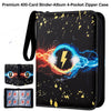 4-pocket zipper card case with lightning design on a black background