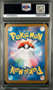 A graded Pokémon card in a clear PSA slab. The card features the classic blue and yellow Pokémon logo with a Poké Ball illustration in the center, set against a colorful light burst background.