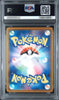 A graded Pokémon card in a clear PSA slab. The card features the classic blue and yellow Pokémon logo with a red and white Poké Ball in the center, set against a colorful light burst background.