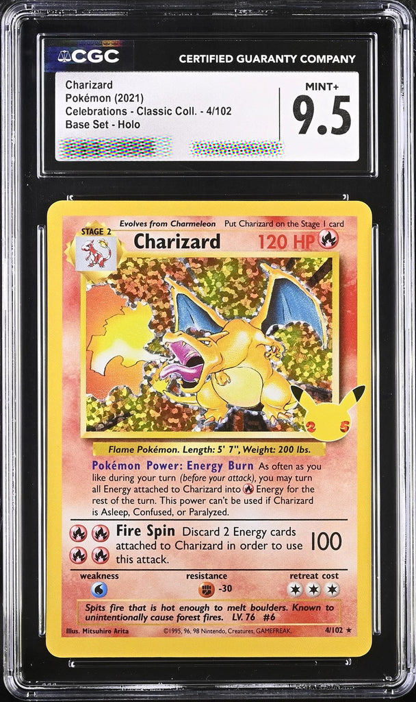 CGC 9.5 Charizard 4/102 Celebrations Classic Collection Pokémon Card 2021