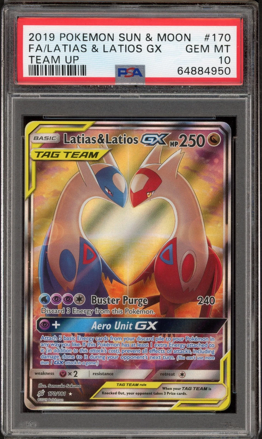 Pokemon Latias & Latios GX Team Up Full Alt Art #170 PSA 10 Gem Mint  (English Version)