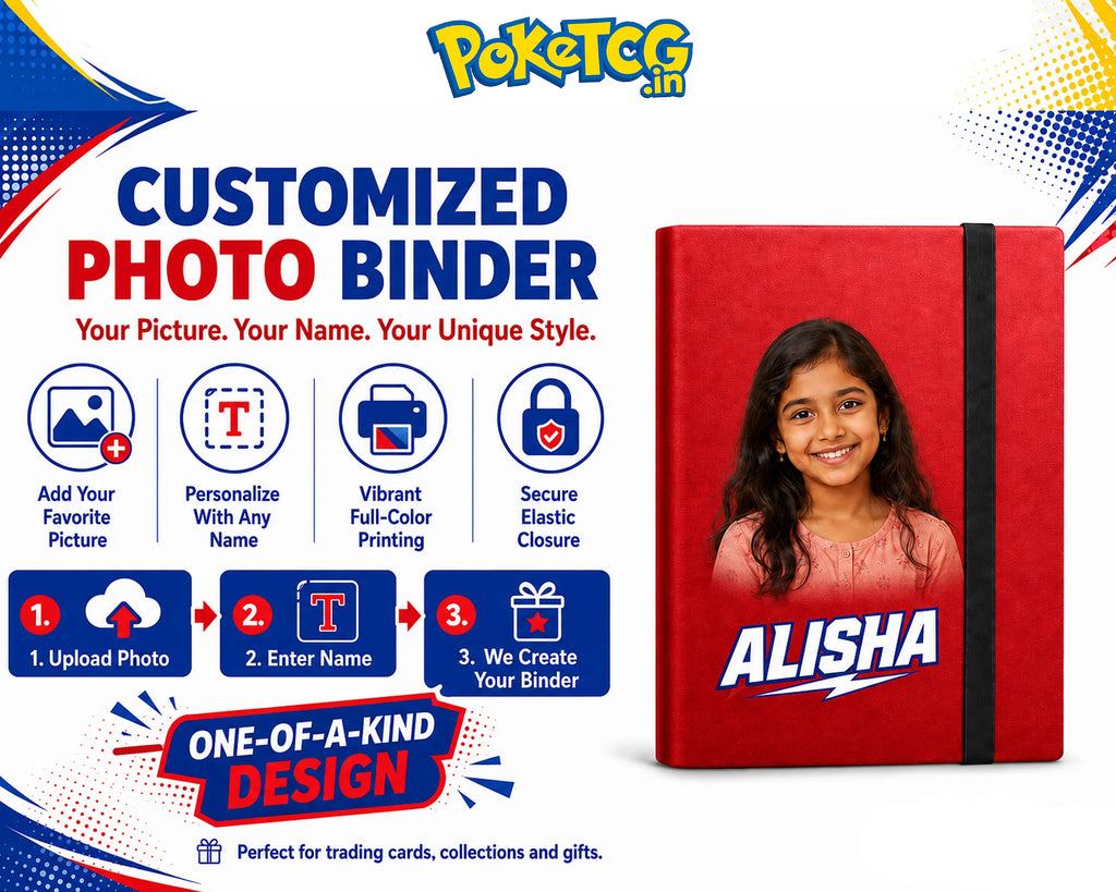 Personalized Photo TCG Binder – Custom Name 9 Pocket Trading Card Album