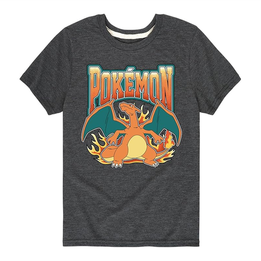 Pokémon - Charizard Collegiate - Toddler and Youth Short Sleeve T-Shirt