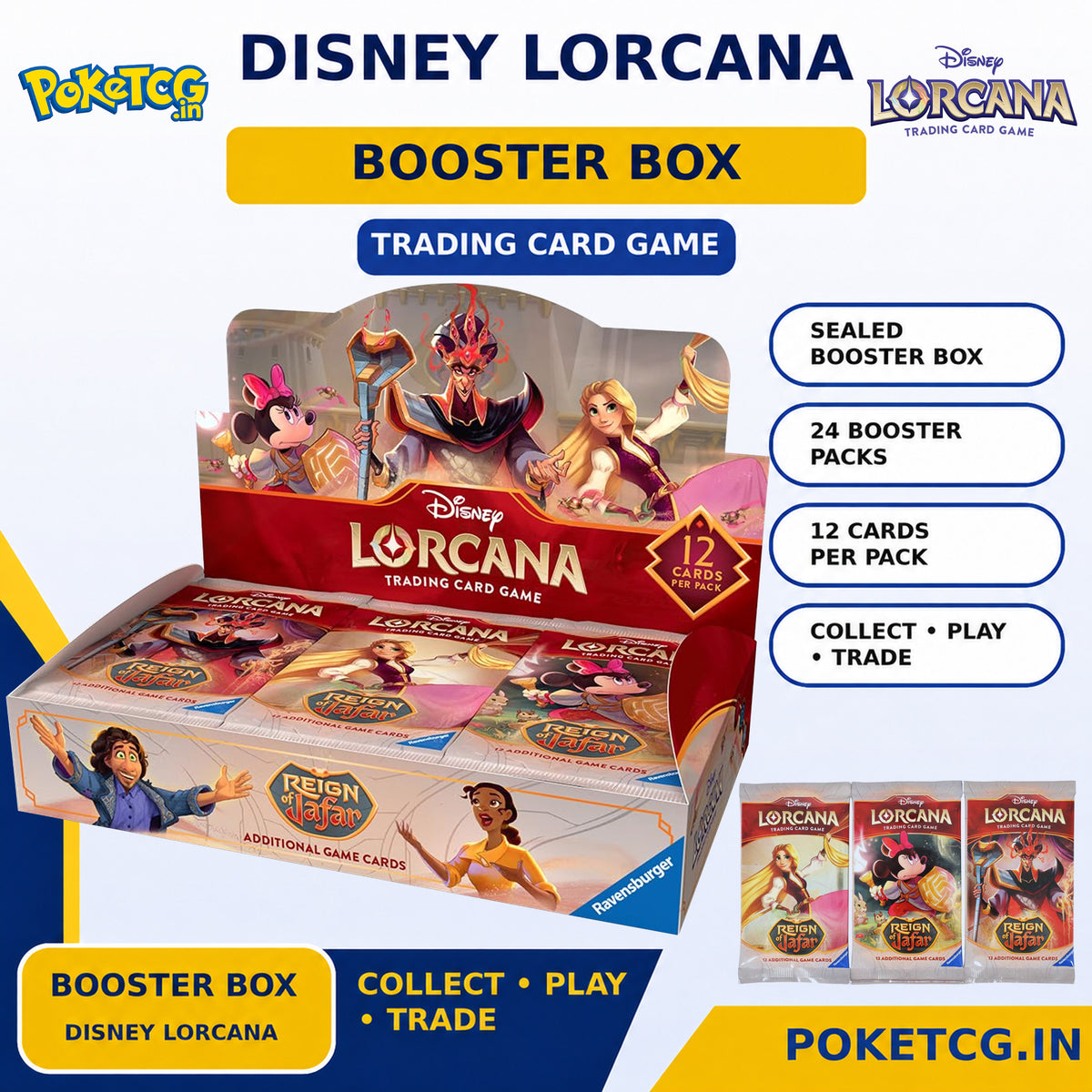 Disney Lorcana: Reign of Jafar Sealed Booster Box