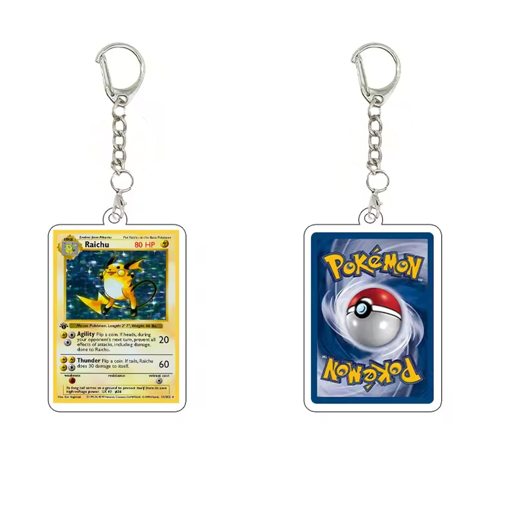 Pokémon Trading Card Acrylic Keychain Collectible for Fans