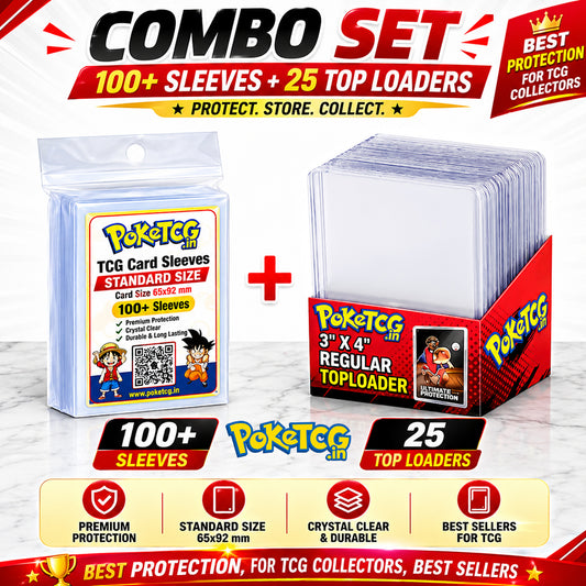 Premium Card Protection Combo – 100+ Card Sleeves & 25 Top Loaders Box