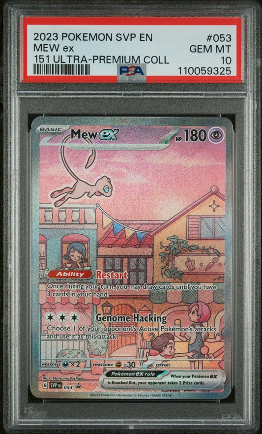 2023 POKEMON SVP EN-SV PROMO 151 ULTRA-PREMIUM COLLECTION #053 MEW EX PSA 10  (English Version)