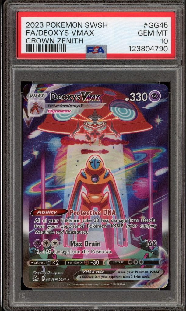 Pokemon Deoxys VMAX Crown Zenith Galarian Gallery Full Alt Art #GG45 PSA 10