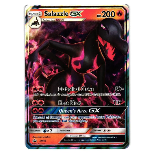 Salazzle-GX SM63 Sun & Moon Black Star Promo English Pokémon Card