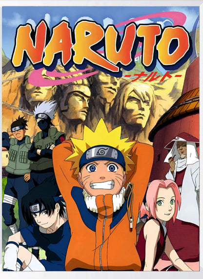Naruto Classic Team 7 Anime Poster Hokage Rock Art - PokeTCG
