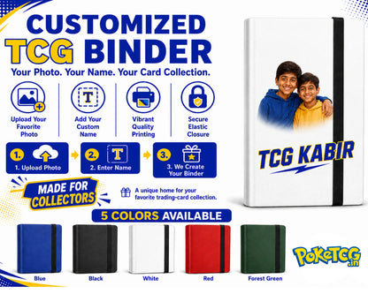 Personalized Photo TCG Binder – Custom Name 9 Pocket Trading Card Album
