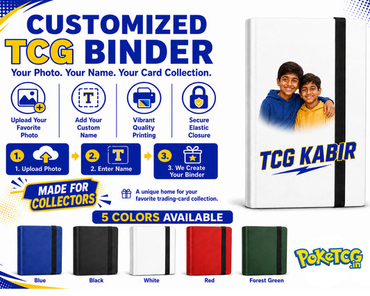 Personalized Photo TCG Binder – Custom Name 9 Pocket Trading Card Album