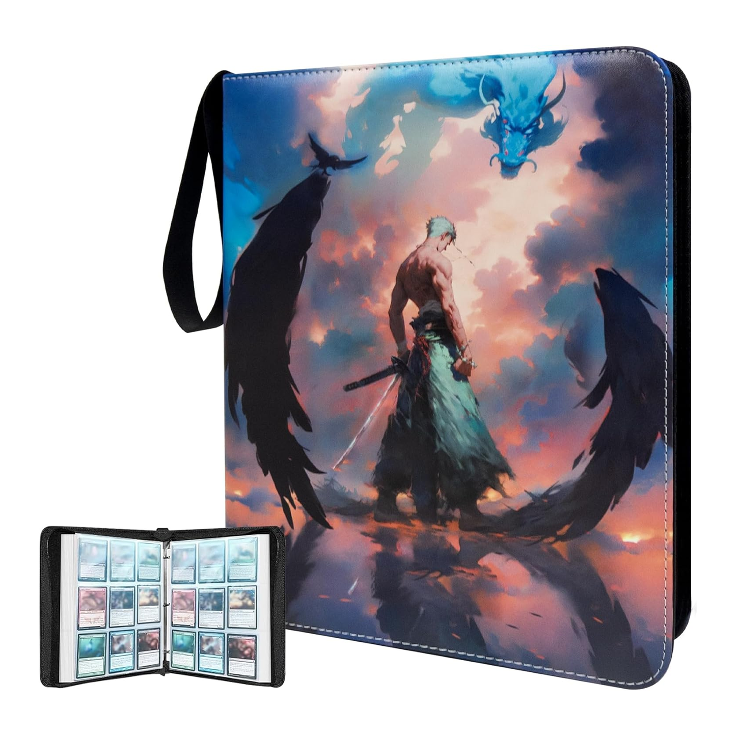 One Piece Zoro Trading Card Binder 9 Pocket Waterproof Album – Holds 1080 TCG Cards