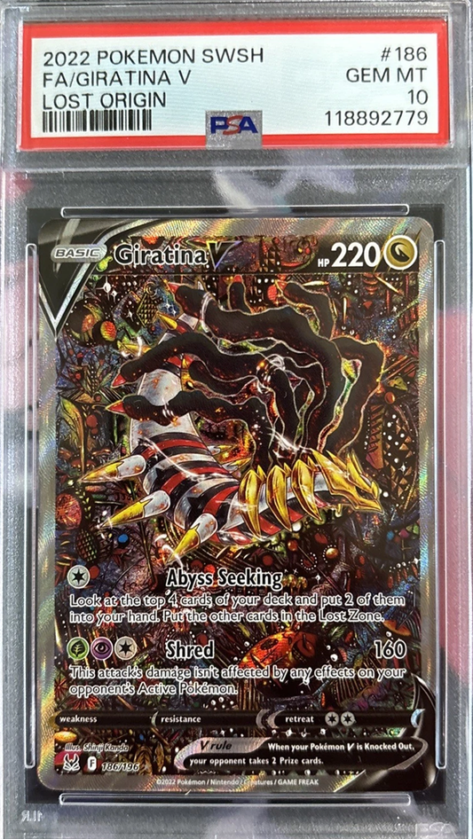 Giratina V (Alternate Full Art) 186/196 Swsh11: Lost Origin Holo PSA 10 Pokemon  (English Version)