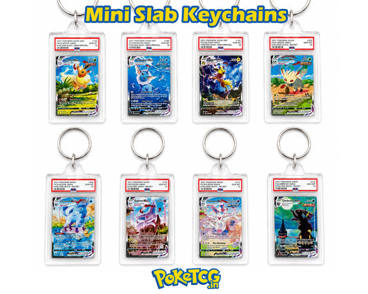 Pokémon Mini Graded Slab Acrylic Keychain – Eevee & Friends Collector Charm