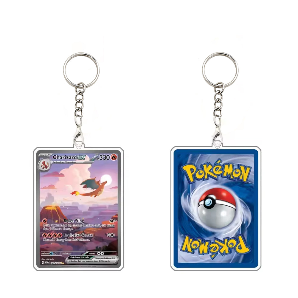 Pokémon Acrylic Character Keychain – Cute Anime Backpack Keyring