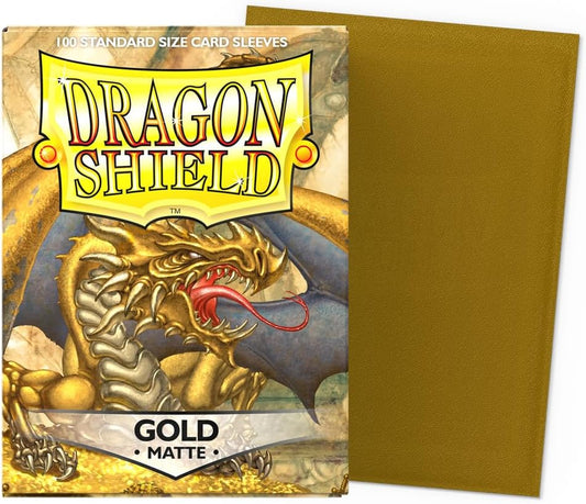 Dragon Shield Premium Gold Matte Dragon Shield Card Sleeves – Standard Size