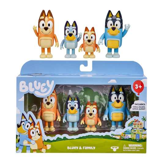 Robust Poseable Character Toys with Bingo, Chilli, and Bandit Figures