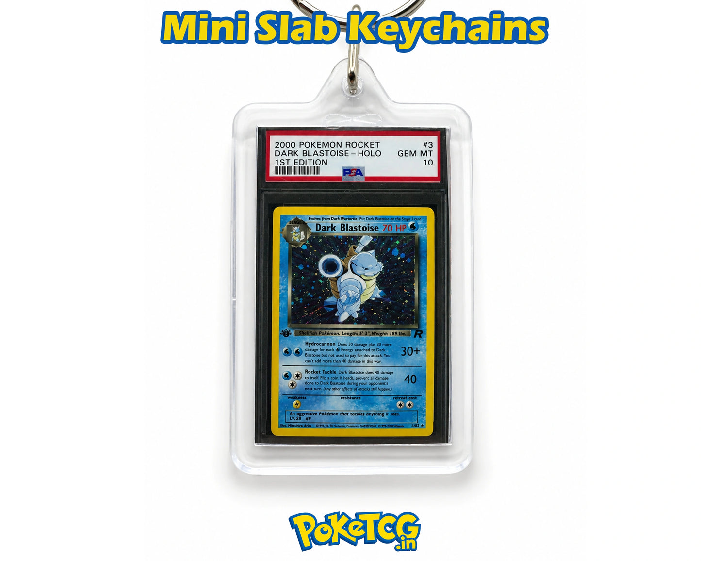 Pokémon Mini Graded Slab Acrylic Keychain – Umbreon & Friends Collector Charm