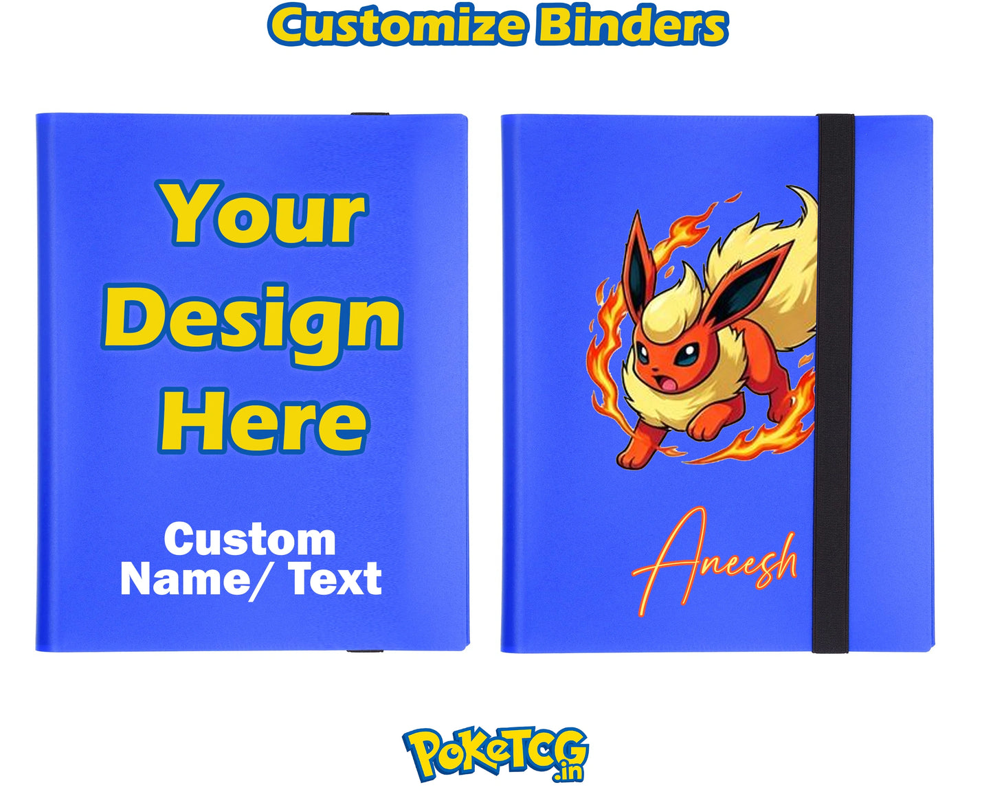 Custom 9 Pocket Trading Card Binder – Personalized Multi-Color Album with Strap
