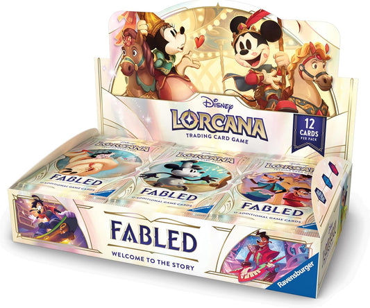 Ravensburger Disney Lorcana TCG: Fabled Booster Pack Display | 24 Packs with 12 Trading Cards Each | Ideal for Collectors & Disney Fans | Suitable for Ages 8+