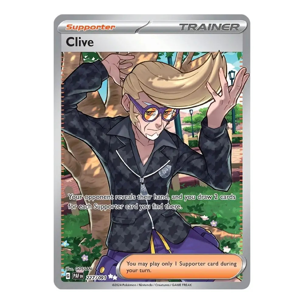Clive UR Full Art 227/091 Paldean Fates Pokémon Card