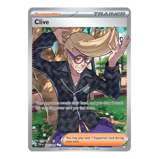 Clive UR Full Art 227/091 Paldean Fates Pokémon Card
