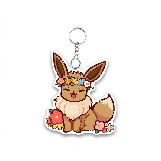 Pokémon Flareon Acrylic Keychain – Cute Anime Keyring