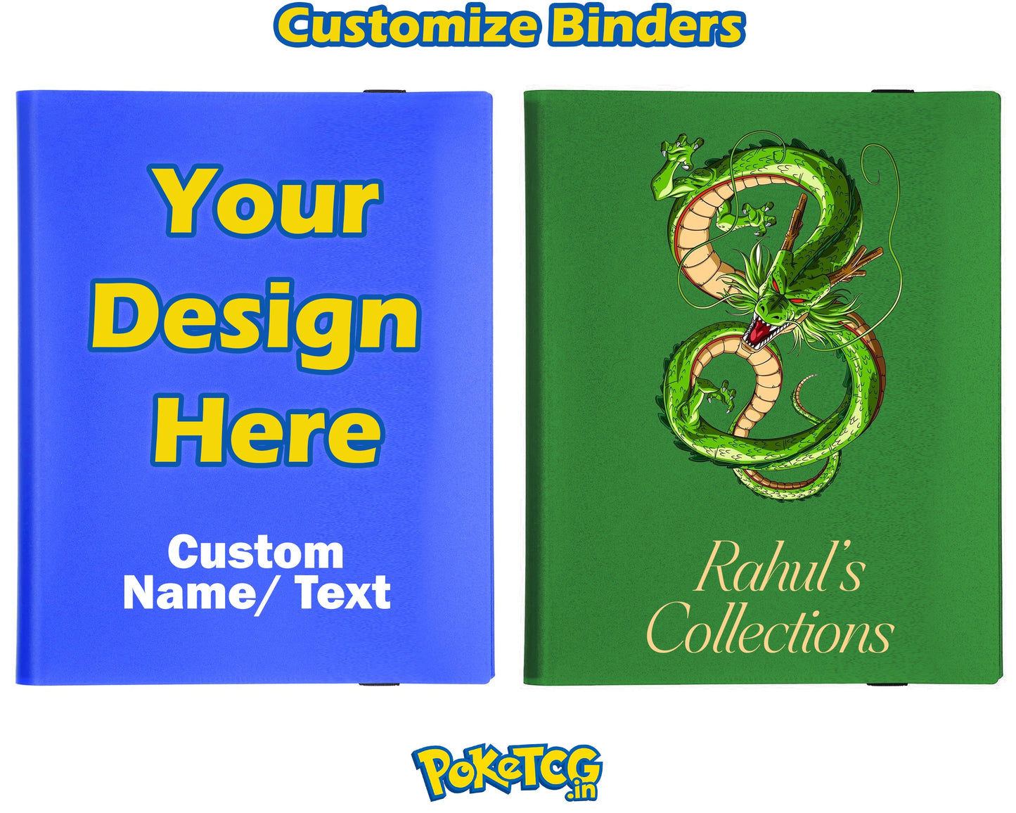 Custom 9 Pocket Trading Card Binder – Personalized Multi-Color Album with Strap