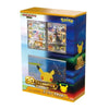 Pokémon 30th Anniversary Mega Art Box featuring two trading cards and a clear display window showing a Pokémon console, photographed on a white background.