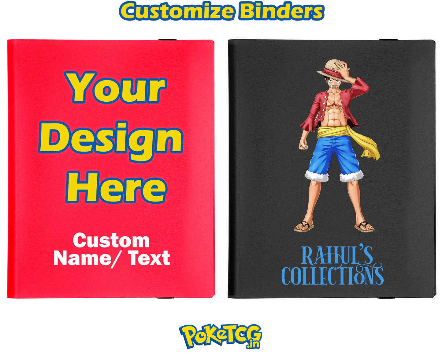 One Piece Straw Hat Crew TCG Album Personalized Name 9 Pocket Binder