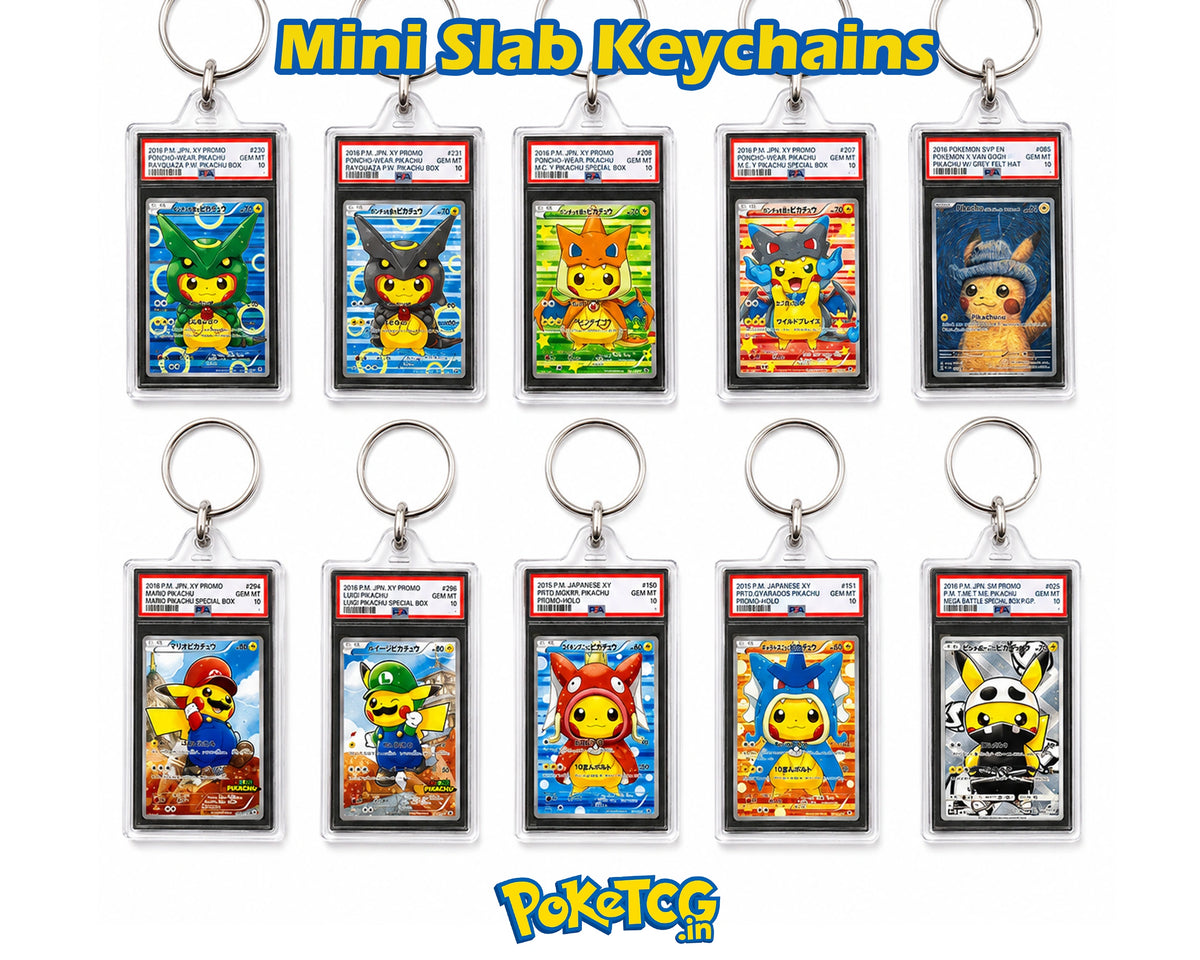 Pokémon Mini Graded Slab Acrylic Keychain – Pikachu & Friends Collector Charm