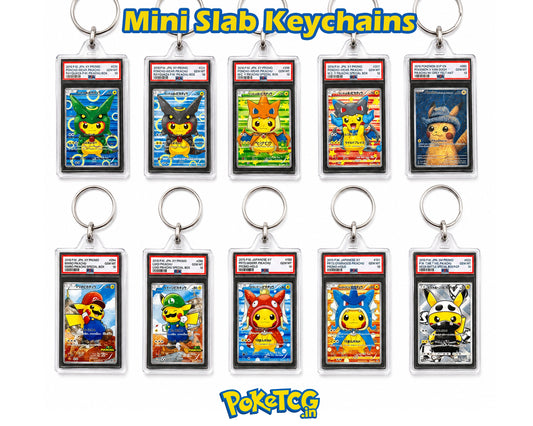 Pokémon Mini Graded Slab Acrylic Keychain – Pikachu & Friends Collector Charm