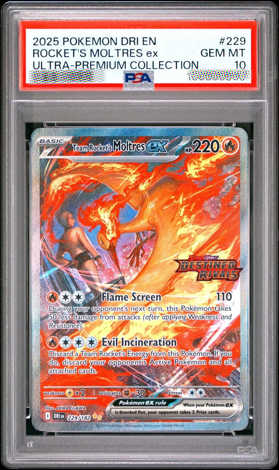 PSA 10 Rocket's Moltres ex 124 SAR SV10 JP | PokéTCG