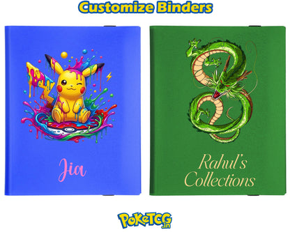 Custom 9 Pocket Trading Card Binder – Personalized Multi-Color Album with Strap
