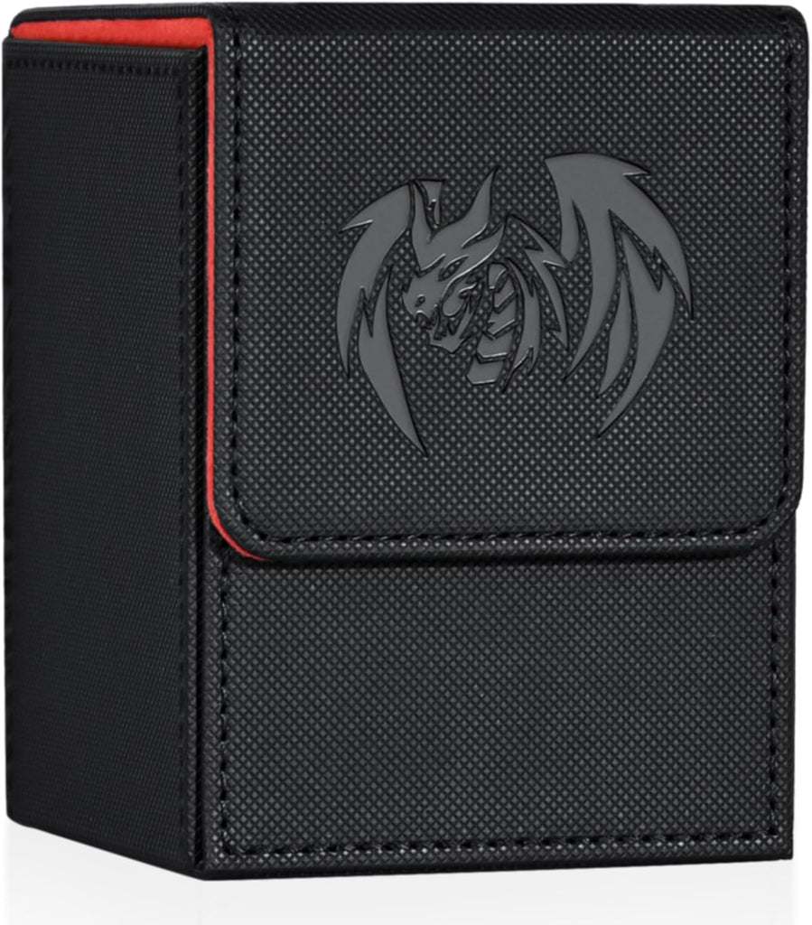 UAONO Sky Dragon Premium Leather Deck Box – Black & Red (100+) -  PokeTCG