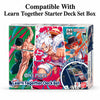 One Piece Card Game Learn Together Deck Set Box by Bandai Namco, featuring colorful anime artwork of Luffy, Zoro, and Sanji on the front, with text reading 'Compatible With Learn Together Starter Deck Set Box' above it.