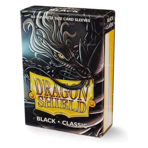 Arcane Tinmen Dragon Shield Japanese Size Card Sleeves – Black 60CT