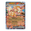 A single Pokémon trading card featuring Arcanine, shown against a plain white background. The card has a holographic silver border and displays detailed artwork of the fire-type Pokémon with attack text including 'Raging Claws' and 'Bright Flame'.