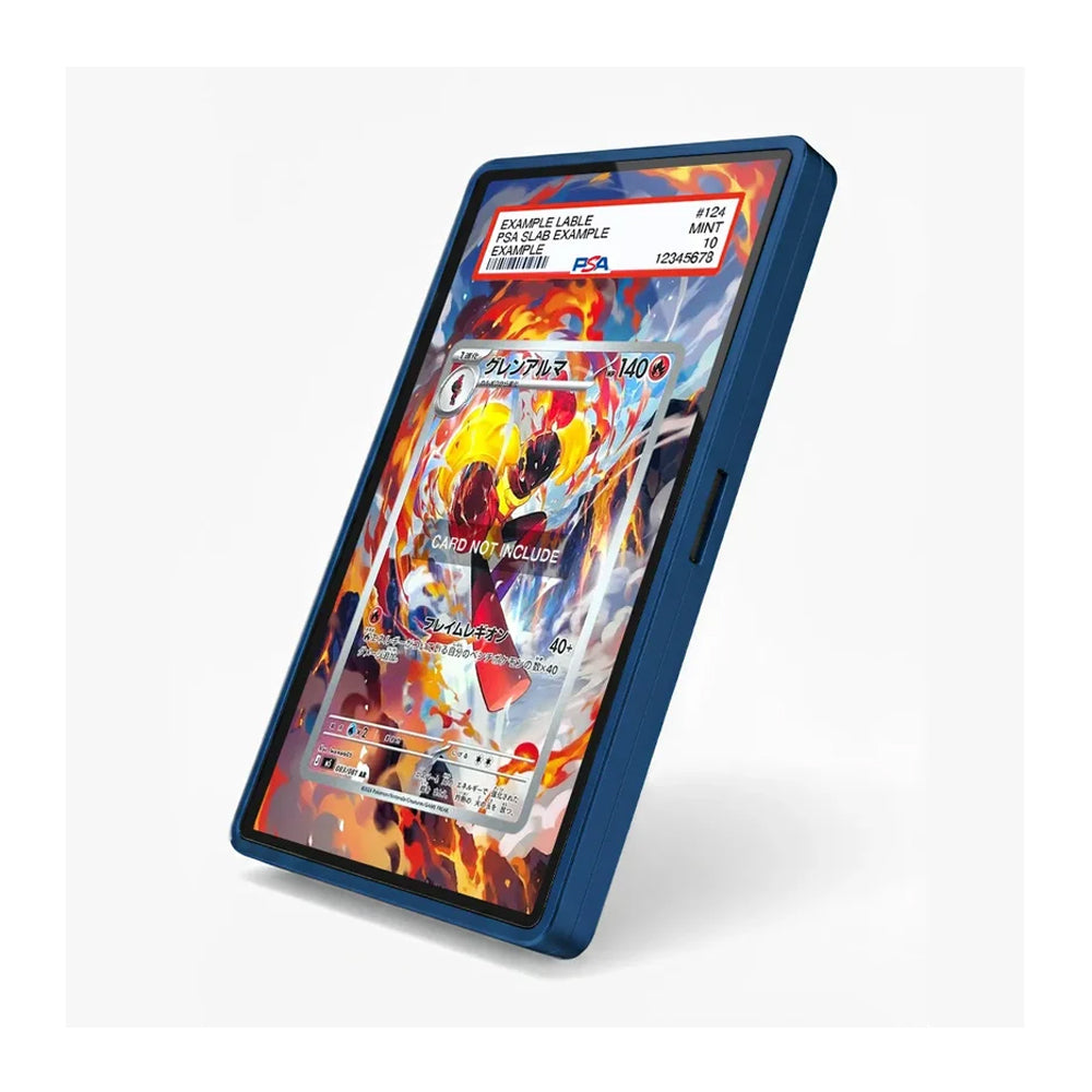 A rectangular phone case with rounded corners featuring a detailed, colorful cartoon illustration of a Japanese street market scene. The design includes characters, lanterns, and storefronts, with a large blank white space in the center for a phone insert.