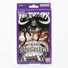 One Piece Card Game card deck box featuring the character Blackbeard on a purple background, with Bandai and Banpremo logos visible.