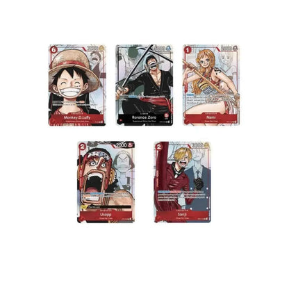 Collection of anime character trading cards on a white background