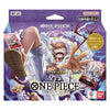 One Piece card game packaging with character illustration and branding