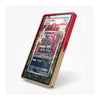 A rectangular phone case with rounded corners featuring a detailed, colorful anime-style illustration of a street market scene. The design includes characters, lanterns, and Japanese signage, with a large blank white space in the center for a phone insert.