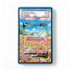 A PSA graded protective card slab containing a Beedrill V trading card, shown against a plain white background. The slab has a blue border and a white PSA label at the top with grading details.