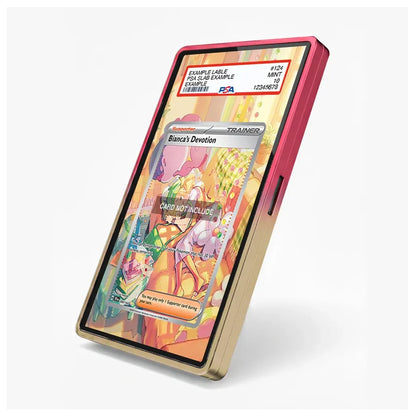 A rectangular phone case with rounded corners featuring a detailed, colorful cartoon illustration of a Japanese street market scene. The design includes characters, lanterns, and storefronts, with a large blank white space in the center for a phone insert.
